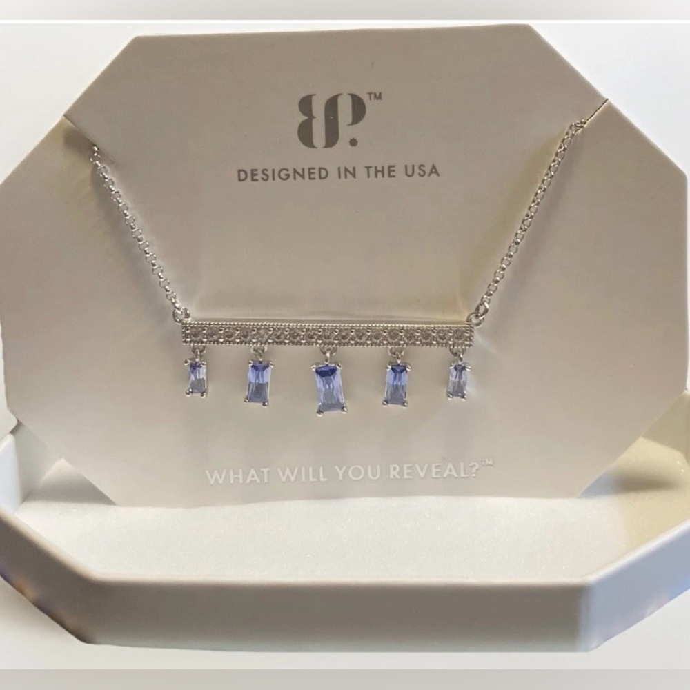 “Always A Mood” December 2024 Tanzanite CZ Sterling Necklace BP